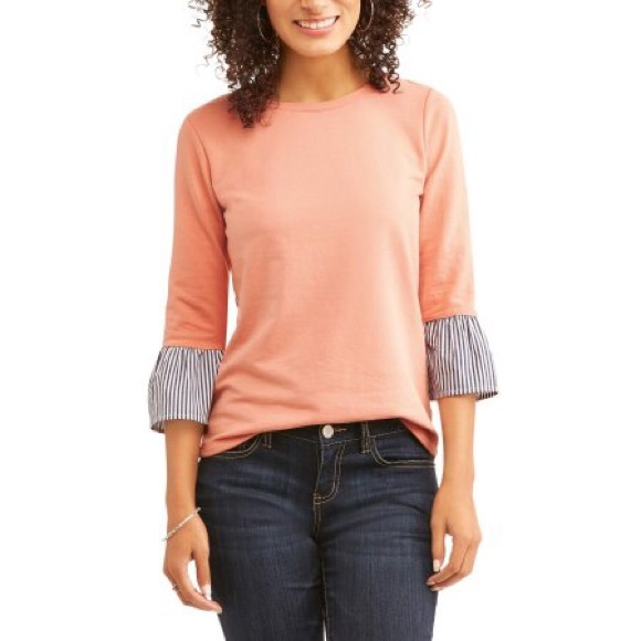 como blu Tops - Ruffle sleeve shirt